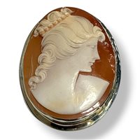 Broche Mandile 1922 Femme Cammei  in Argent Conchiglia 2MSPCM176.3